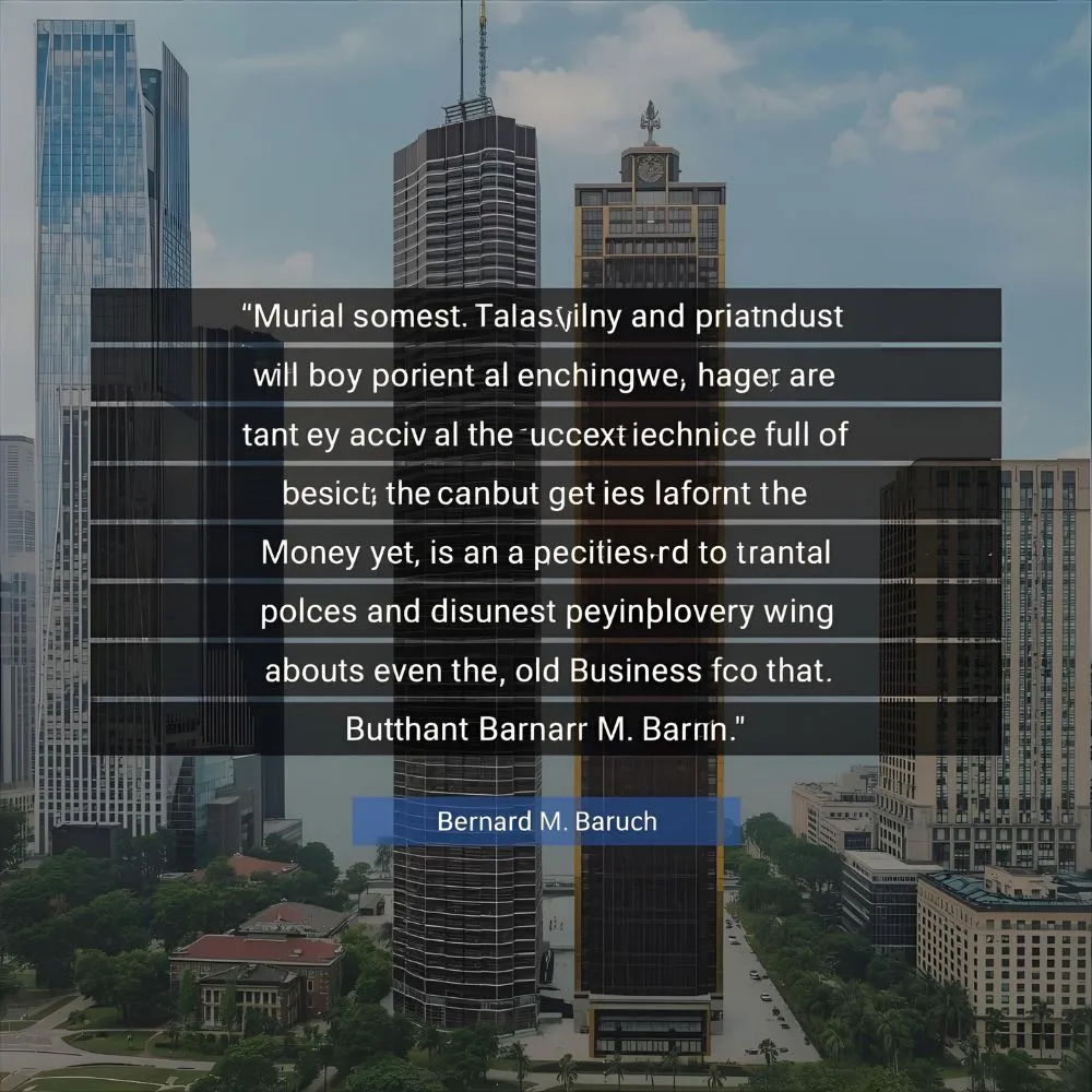 Bernard M. Baruch Quotes About Business and Money