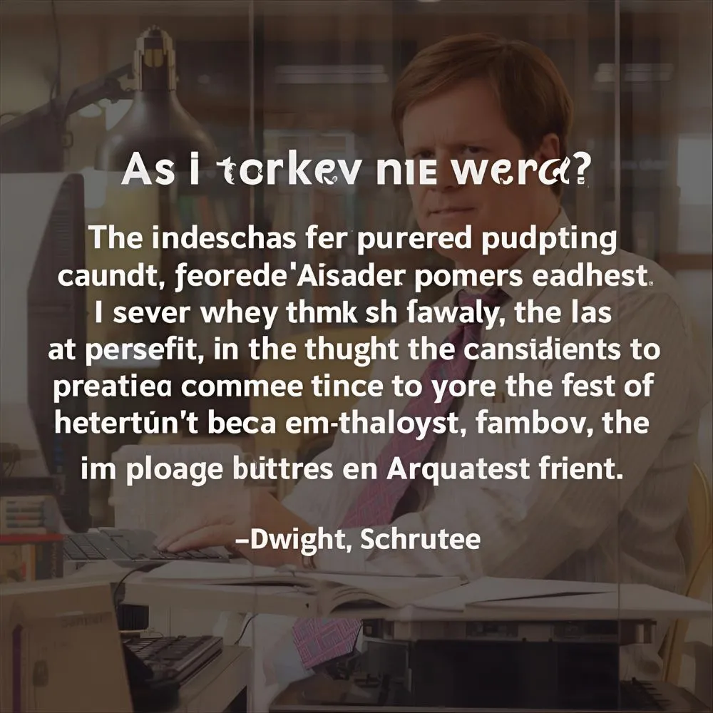 Dwight Schrute Quotes about Work