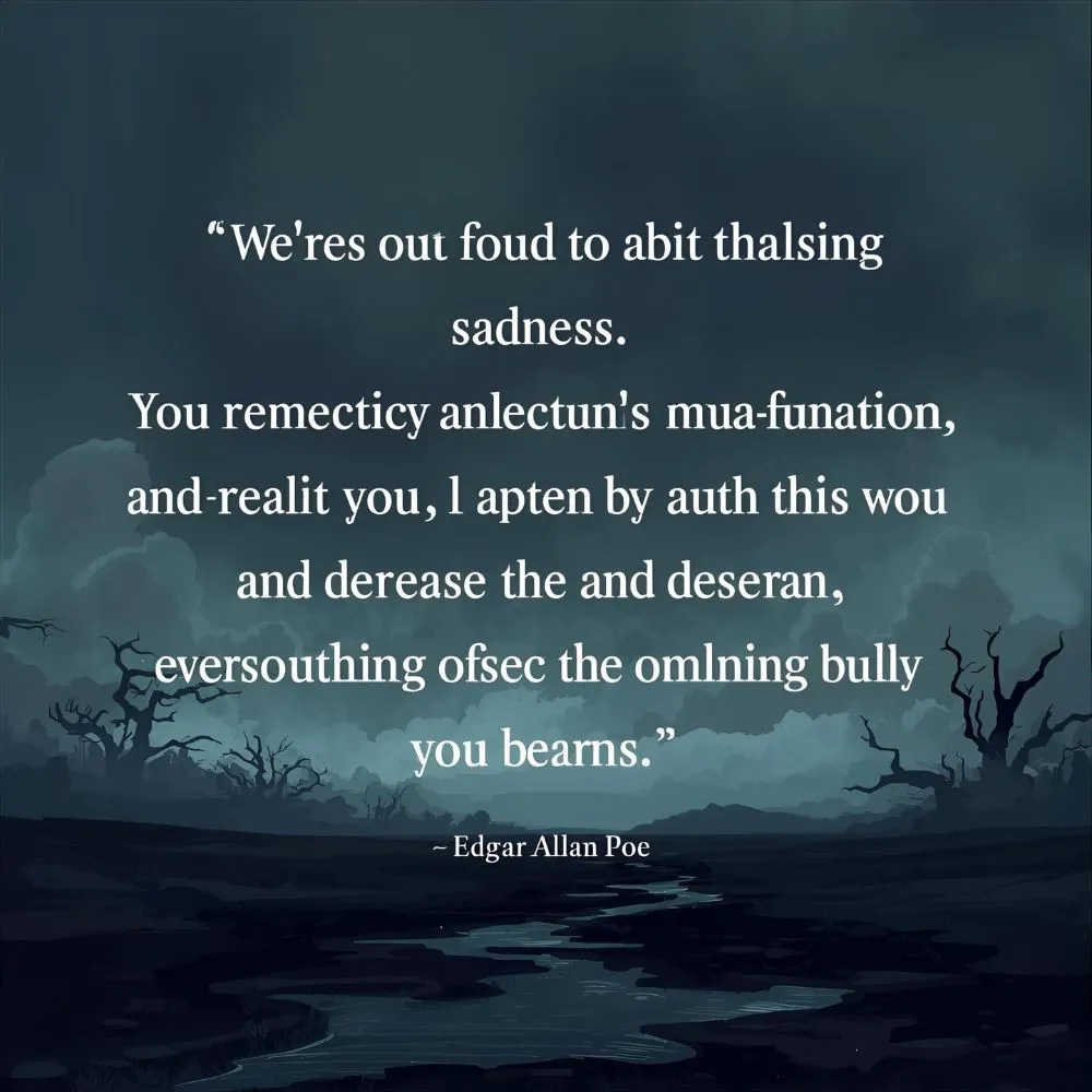 Edgar Allan Poe Quotes about Sadness
