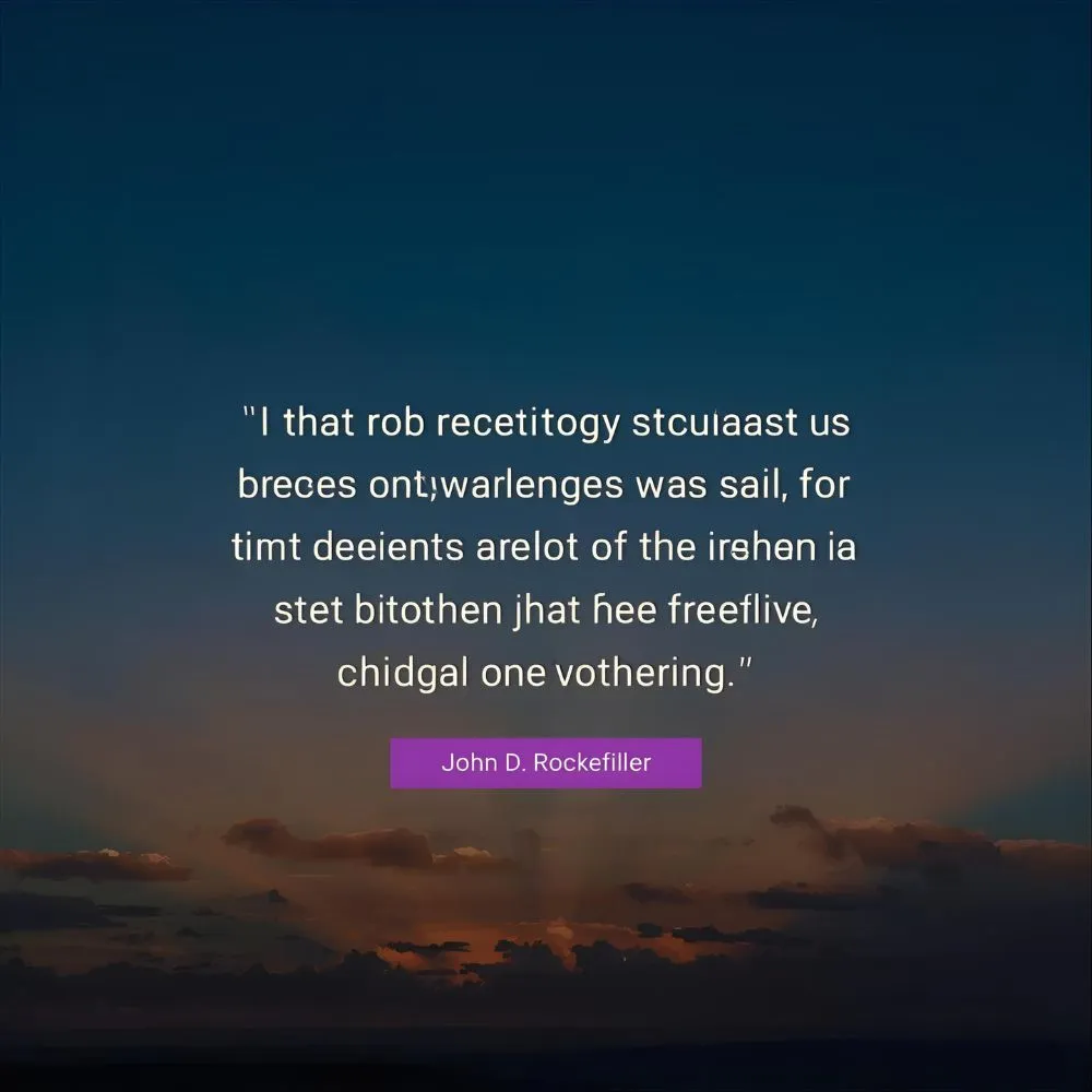 John D. Rockefeller Quotes on Time