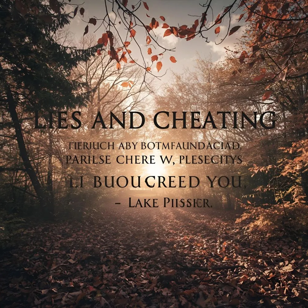 Lies and Cheating Quotes