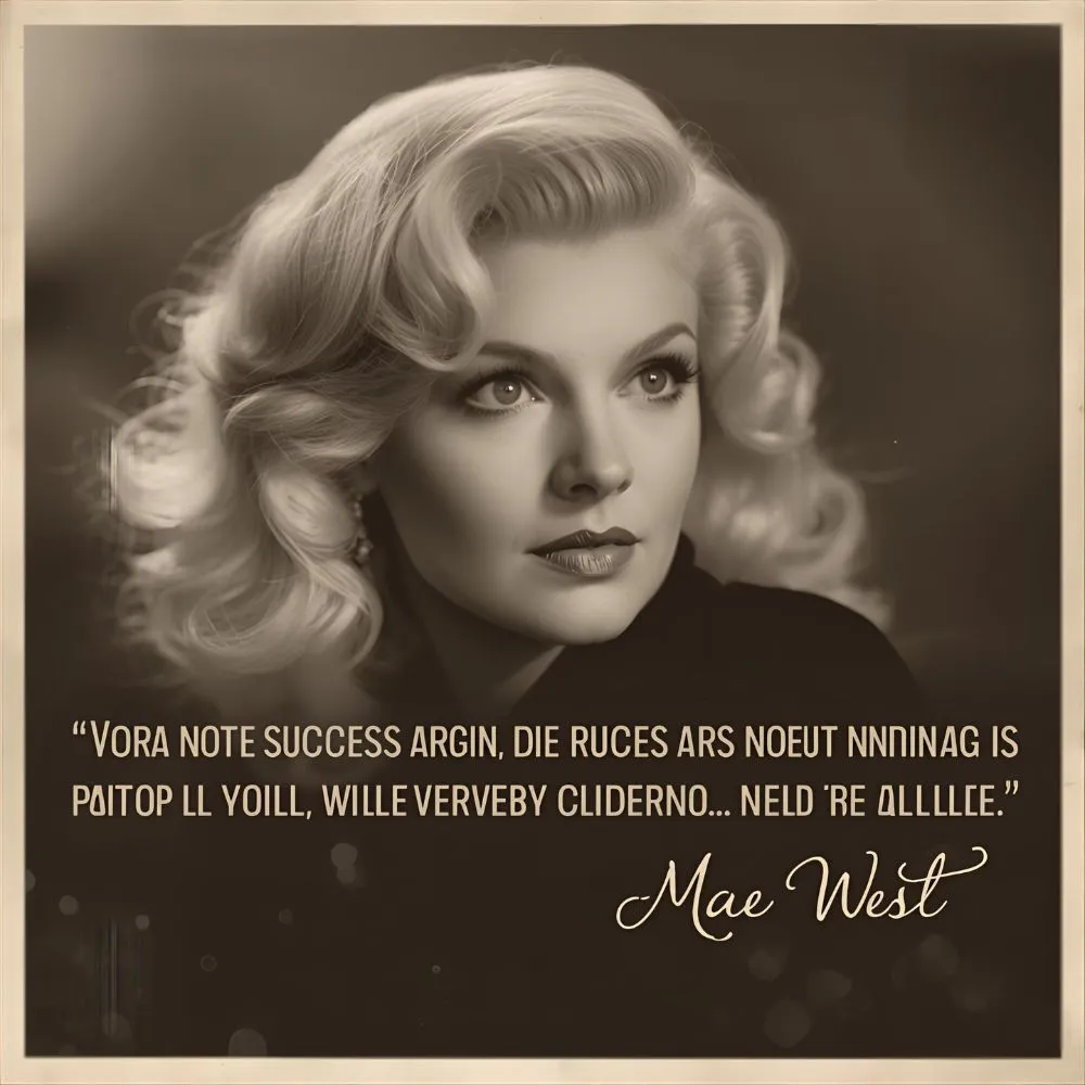 Mae West Quotes About Success