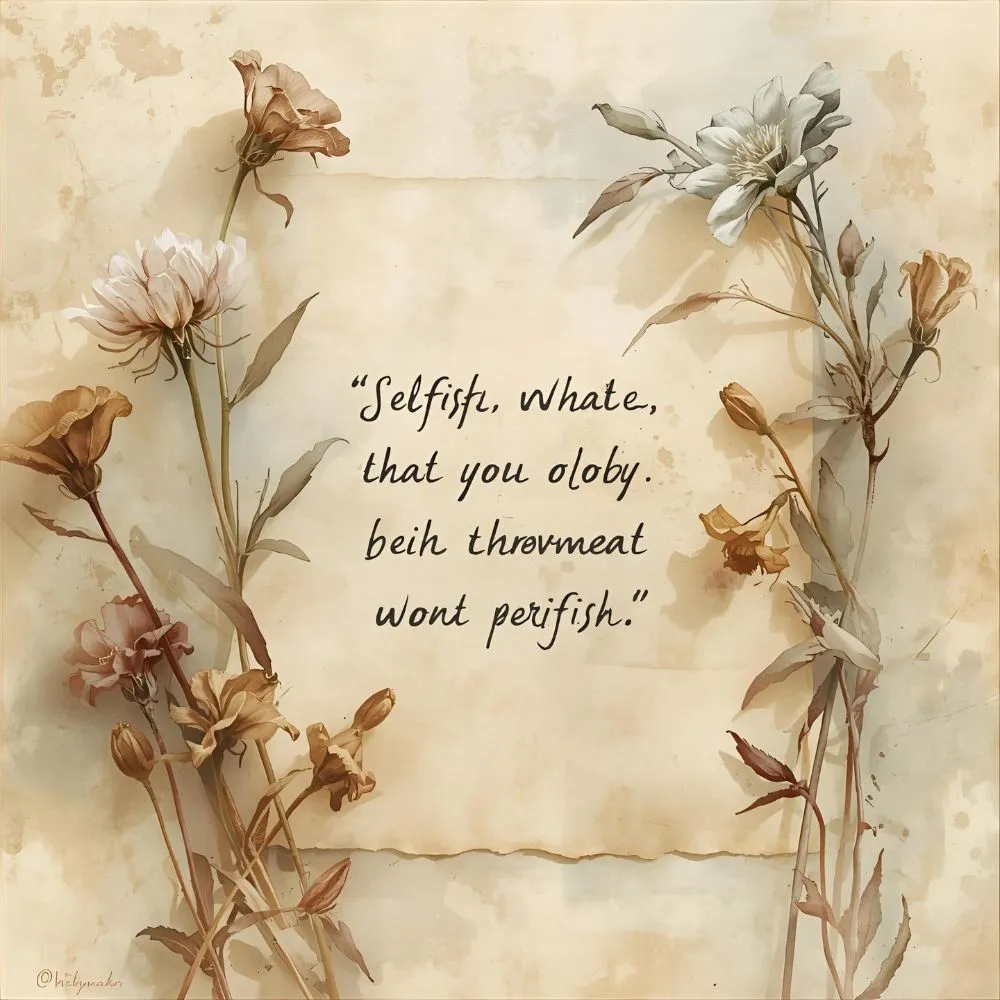 Quotes About Being Selfish