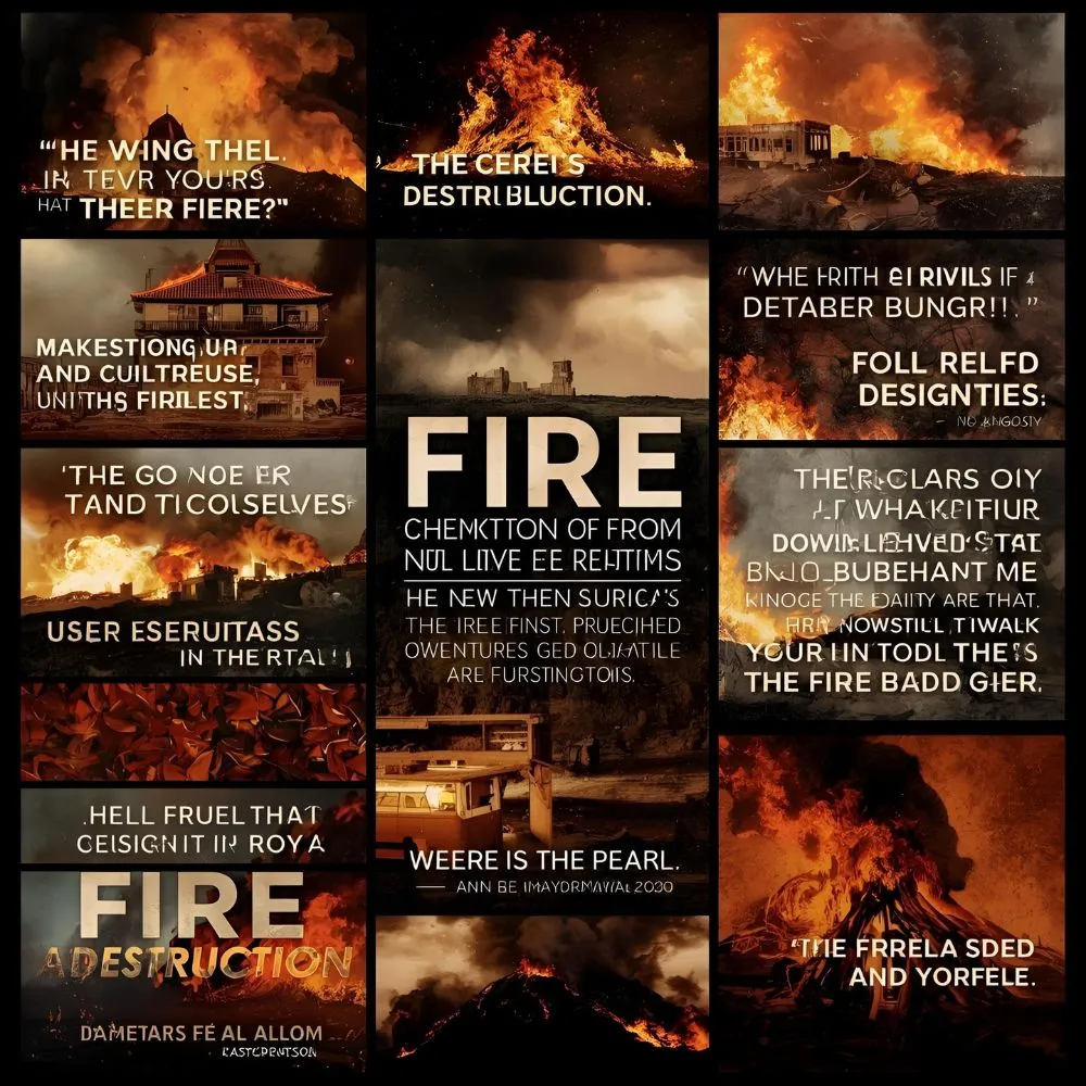 Quotes about Fire and Destruction