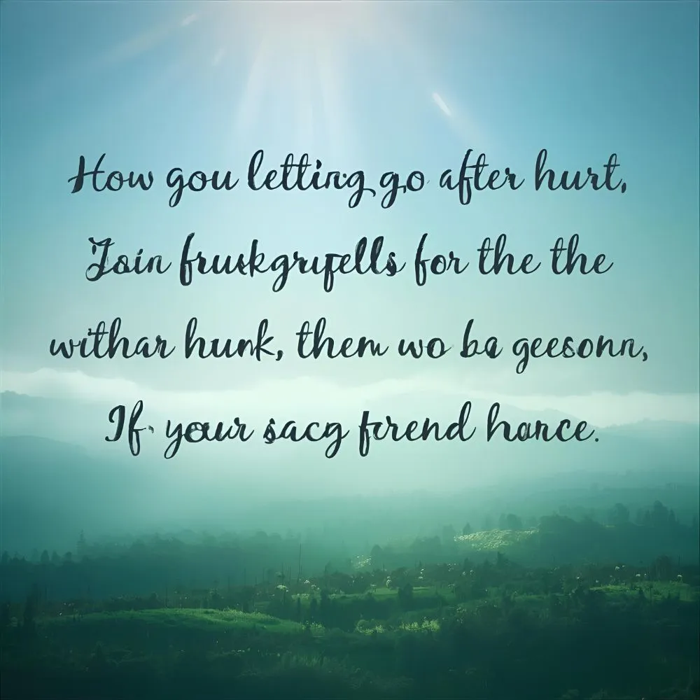 Quotes About Letting Go After Hurt
