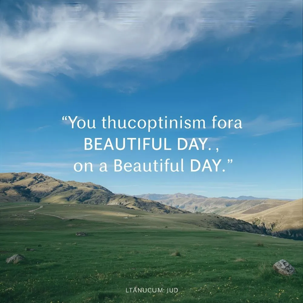 Quotes for Optimism on a Beautiful Day