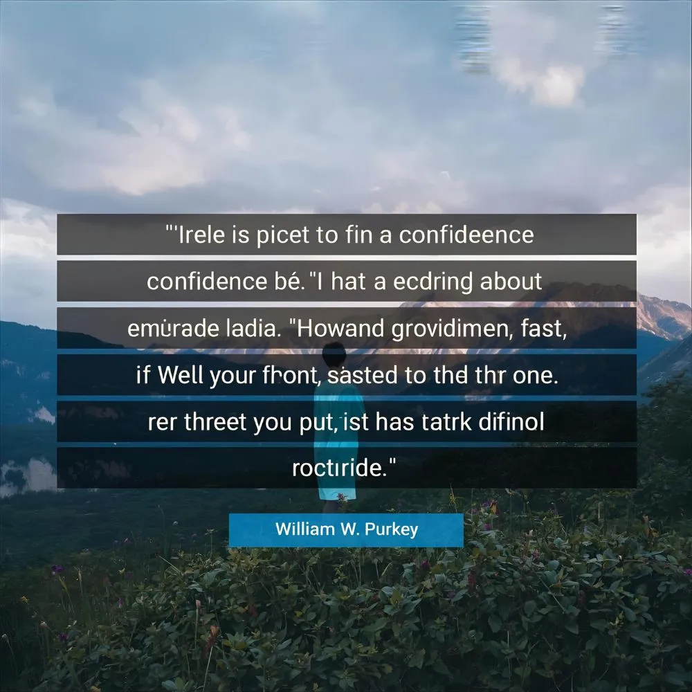 William W. Purkey Quotes About Confidence