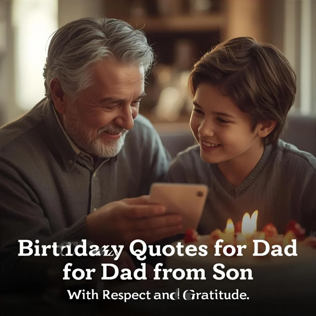 Birthday Quotes for Dad from Son with Respect and Gratitude