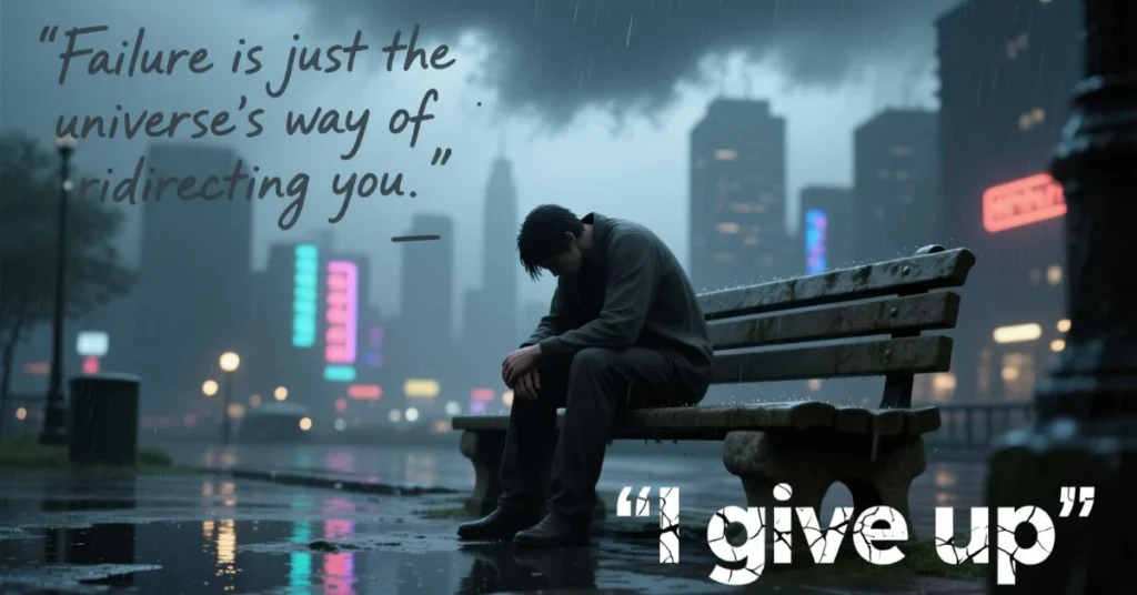 I Give Up Quotes About Failure