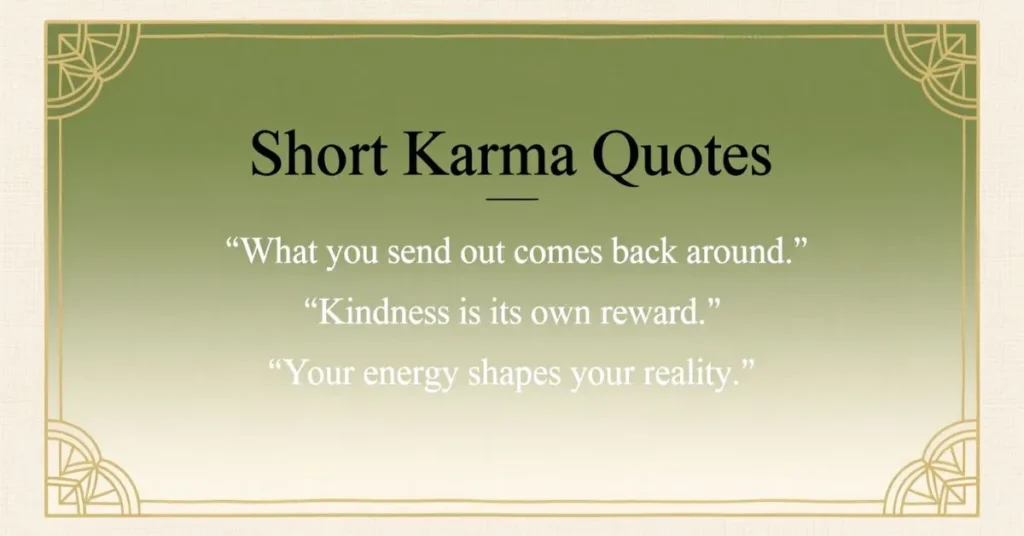 Short Karma Quotes