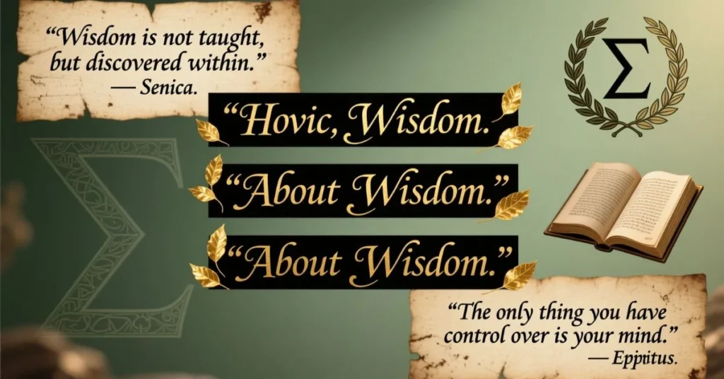 Stoic Quotes About Wisdom